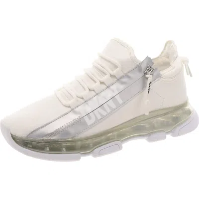 Dkny Womens Faux Leather Lace-up Casual And Fashion Sneakers In Multi