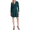 Dkny Women's Collared Fit & Flare Scuba Crepe Dress In Silver