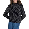 Dkny Womens Fur Knit Mock Turtleneck Sweater In Multi