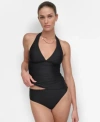 Dkny Womens Halter Tankini Bottoms In Moss