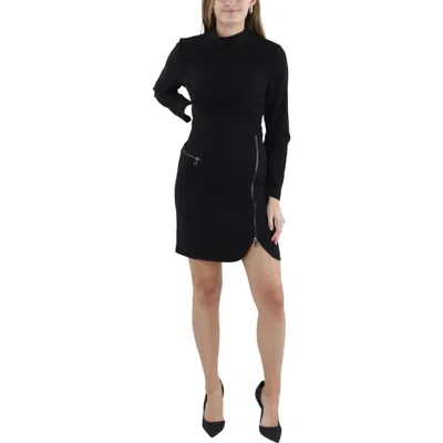 DKNY WOMENS HIGH NECK LONG SLEEVE SHEATH DRESS