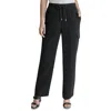 Dkny Womens High-rise Rayon Cargo Pants In Black