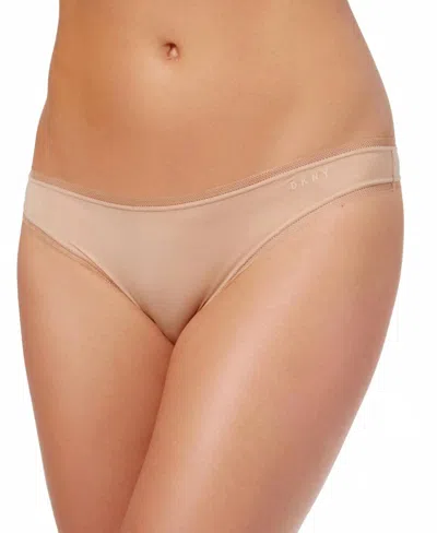 Dkny Womens Intimates Litewear Low Rise Thong In Glow- Nude In Neutral