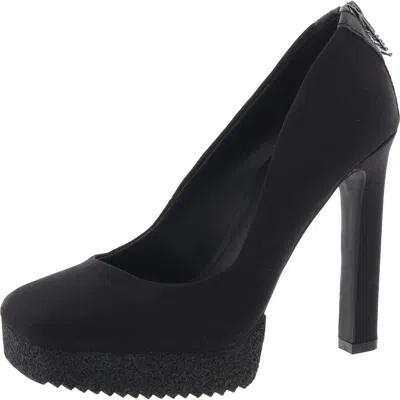 Dkny Womens Laceless Man Made Platform Heels In Black