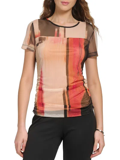Dkny Womens Layered Blouse In Multi