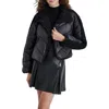Dkny Womens Mixed Media Quilted Puffer Jacket In Black