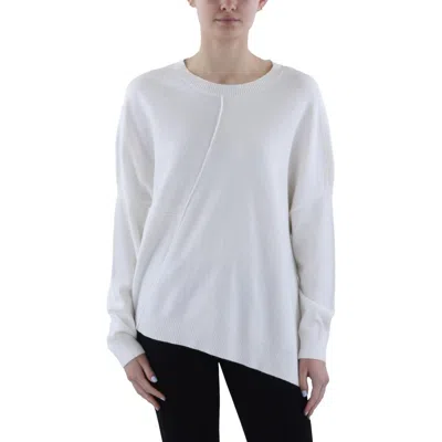 Dkny Womens Mixed-stitch Asymmetric Pullover Top In Multi