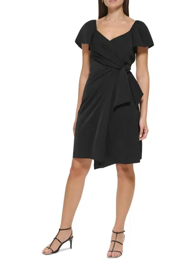 Dkny Womens Office Career Fit & Flare Dress In Black