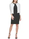 DKNY WOMENS OPEN FRONT LACE BACK CARDIGAN SWEATER
