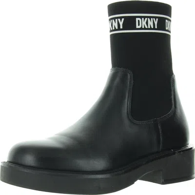 Dkny Womens Padded Insole Faux Leather Chelsea Boots In Multi