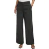 Dkny Womens Linen High Rise Straight Leg Pants In Black