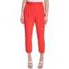 Dkny Petite Pleated Ankle Pants In Red