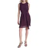 Dkny Women's Round-neck Sleeveless A-line Dress In Red