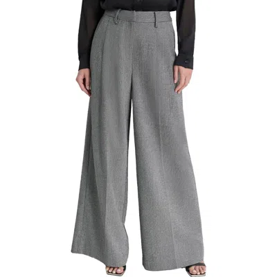 Dkny Womens Pocket Polyester Wide Leg Pants In Black