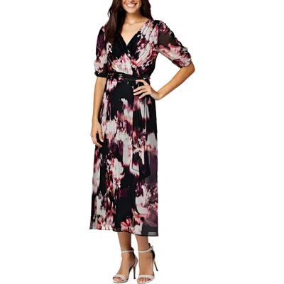 Dkny Womens Printed Chiffon Midi Dress