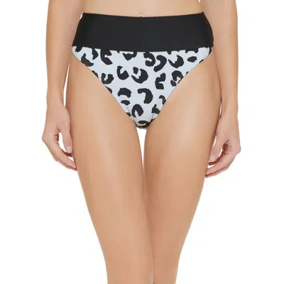 Dkny Womens Printed High-waist Swim Bottom Separates In Blue