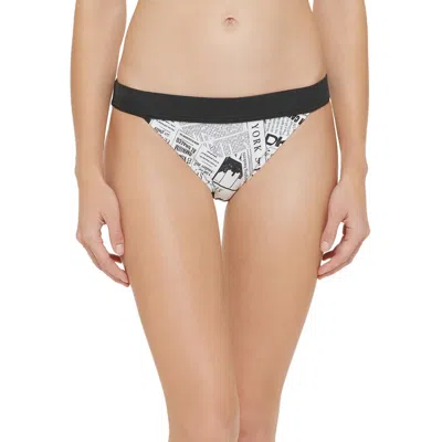 Dkny Womens Printed Low-rise Swim Bottom Separates In Multi