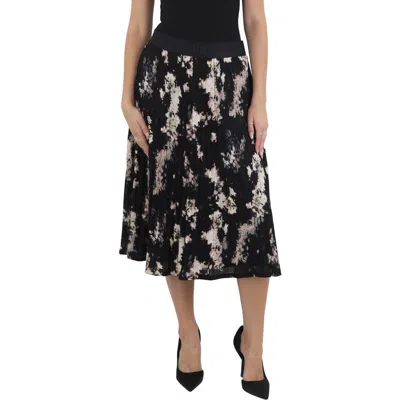 Dkny Womens Printed Polyester A-line Skirt In Black