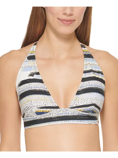 Dkny Womens Printed Removable Padding Bikini Swim Top In Multi