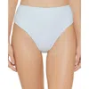 Dkny Womens Ribbed High-waist Swim Bottom Separates In Blue