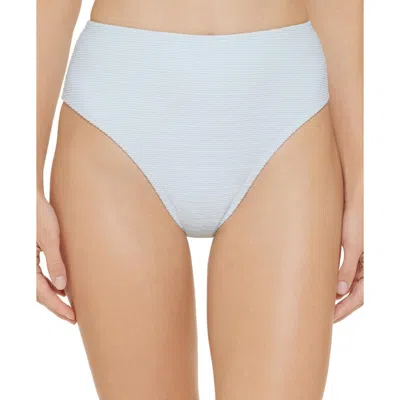 Dkny Womens Ribbed High-waist Swim Bottom Separates In Blue