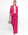 Dkny Womens Ruched Sleeve Aero Crepe Blazer High Rise Pants In Pink