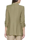 DKNY WOMENS RUCHED SUIT SEPARATE OPEN-FRONT BLAZER