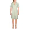 Dkny Womens Ruffled Short Shift Dress In Yellow