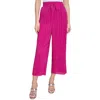 Dkny Women's High-rise Cropped Wide-leg Plisse Pants In Multi