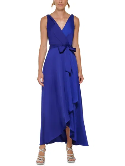 Dkny Womens Satin Evening Dress In Blue