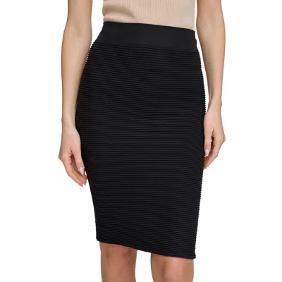 Dkny Womens Seamless Knee-length Pencil Skirt In Black