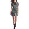 Dkny Geo Sequin Minidress In Black