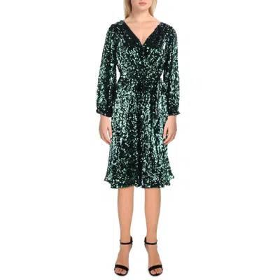 Dkny Womens Sequined Polyester Wrap Dress