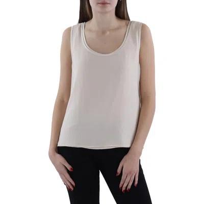 Dkny Womens Sheer Sleeveless Tank Top In Beige