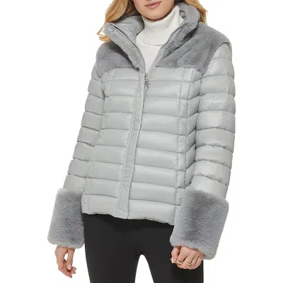 Dkny Womens Short Fall Weather Puffer Jacket In Grey | ModeSens
