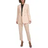 Dkny Womens Linen Blend Jacket Stretch Linen Pants In Pink