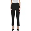 Dkny Womens Solid Polyester Ankle Pants In Black