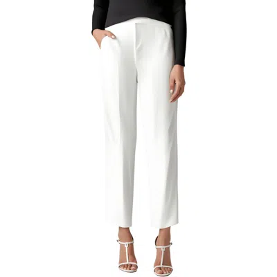 Dkny Womens Solid Polyester Dress Pants In White