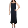 DKNY WOMENS SOLID POLYESTER MIDI DRESS