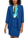 DKNY WOMENS SOLID RAYON OPEN-FRONT BLAZER