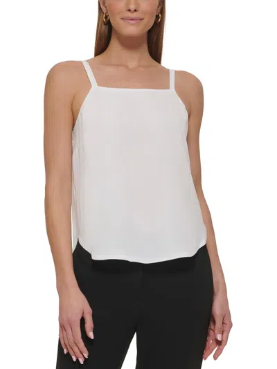 Dkny Womens Square Neck Camisole Shell In White