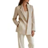 Dkny Womens Striped Linen One-button Blazer