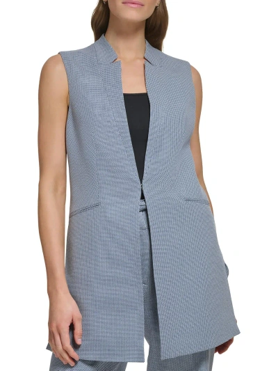 Dkny Womens Textured Notched Suit Vest In Multi
