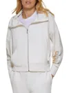 Dkny Womens Velour Sequined Zip Hoodie In Multi