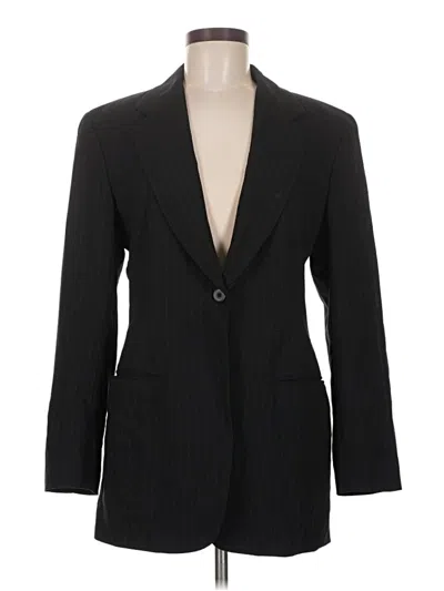 Pre-owned Dkny Wool Blazer Jacket In Black