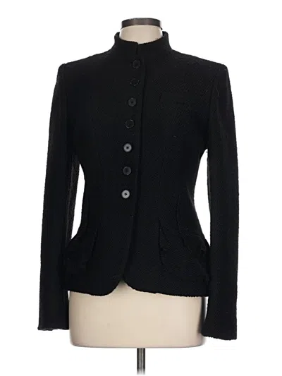 Pre-owned Dkny Wool Blazer Jacket In Black
