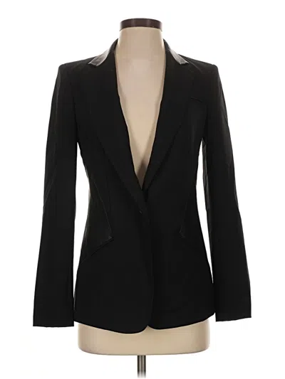 Pre-owned Dkny Wool Blazer Jacket In Black