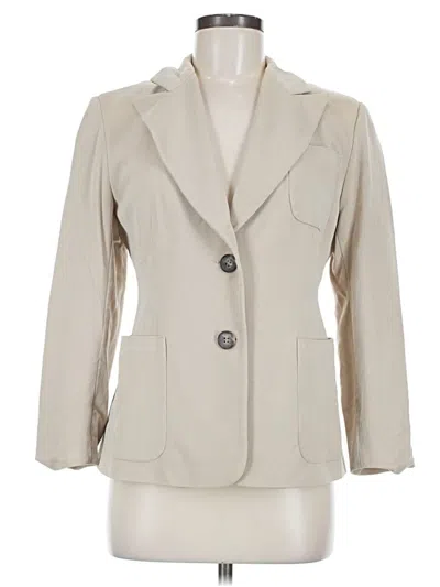 Pre-owned Dkny Wool Blazer Jacket In Ivory