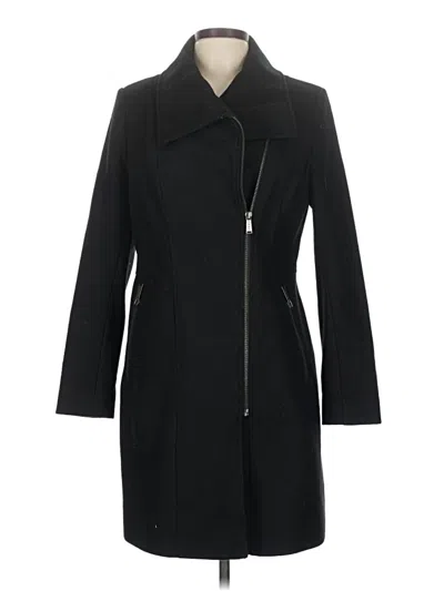 Pre-owned Dkny Wool Coat In Black
