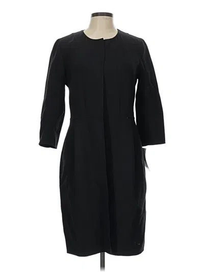 Pre-owned Dkny Wool Coat In Black